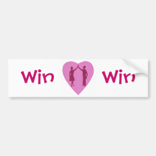 High Five with male and female, win win design Bumper Sticker