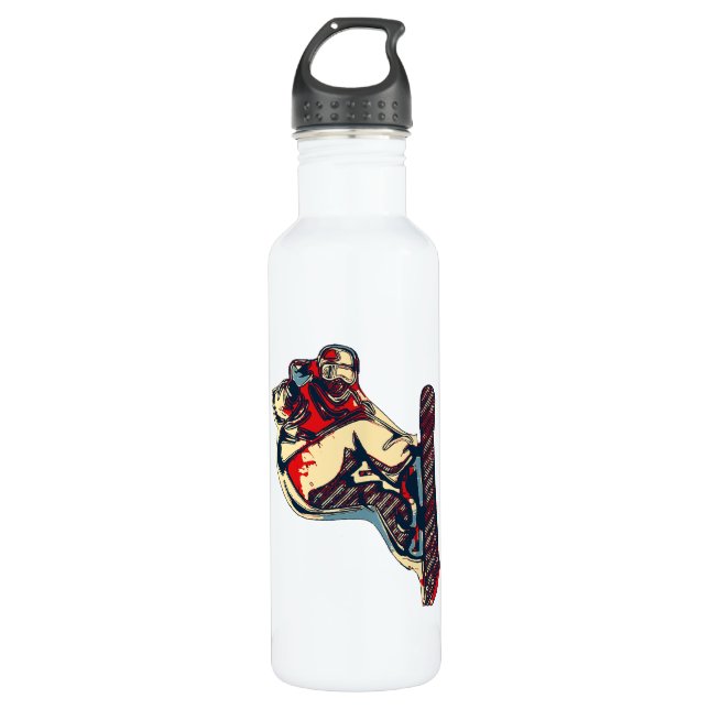 High Flyer- Snowboarding Fool  710 Ml Water Bottle (Front)
