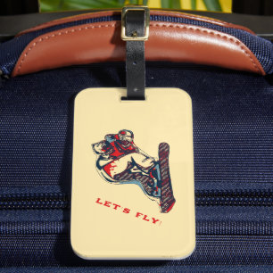 High Flyer! - Snowboarding Fool Pillowcase Luggage Tag