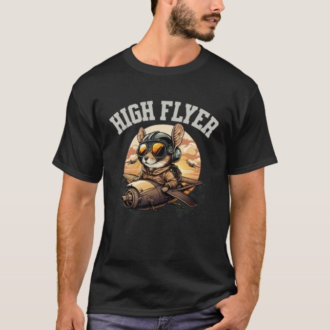 High Flyer Successful Entrepreneur Pilot T-Shirt (Front)