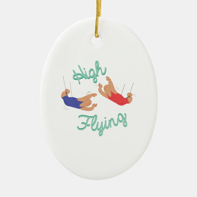 High Flying Ceramic Tree Decoration (Front)