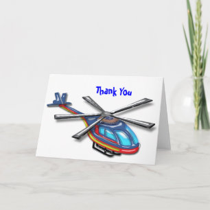 High Flying Helicopter Thank You Card