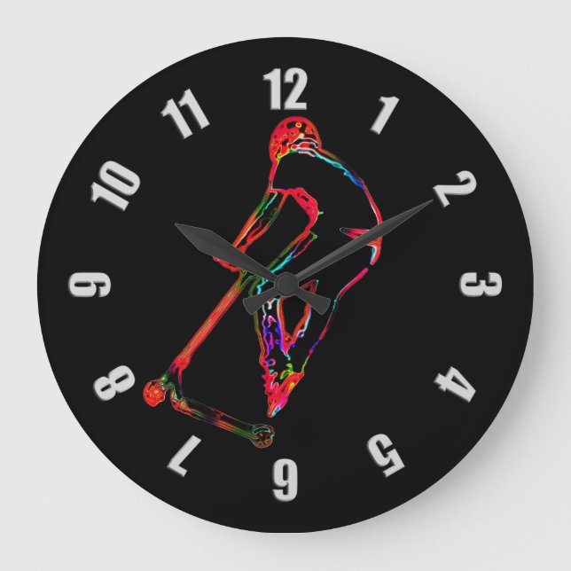 High-flying Scootering - Scooter Boy Large Clock (Front)