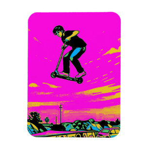 High Flying Stunt - Scooter Rider Magnet
