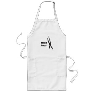 High Four Parrot Footprint (High Five) Long Apron