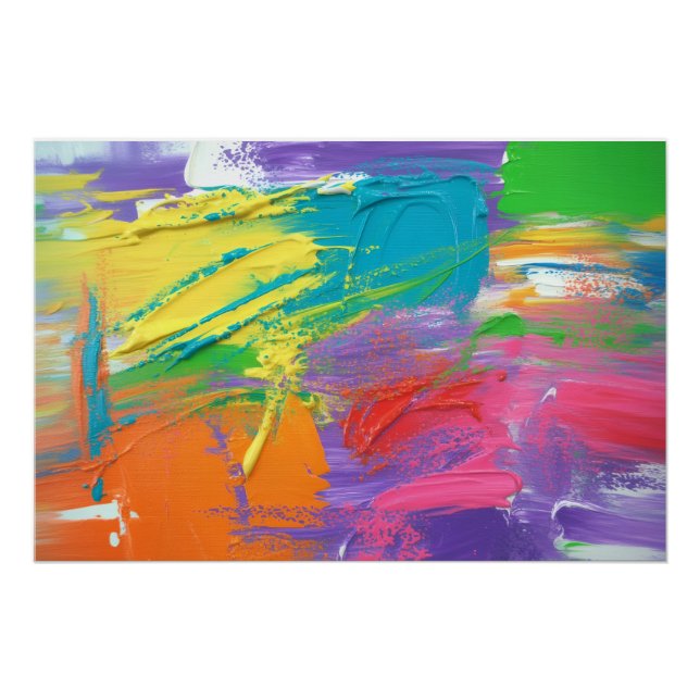 High-Gloss Abstract Explosion Poster (Front)