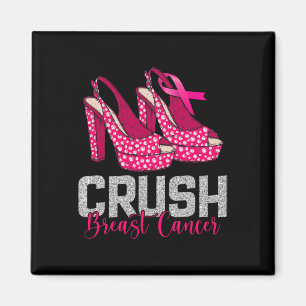 High Heel Crush Breast Cancer Awareness Pink Ribbo Magnet