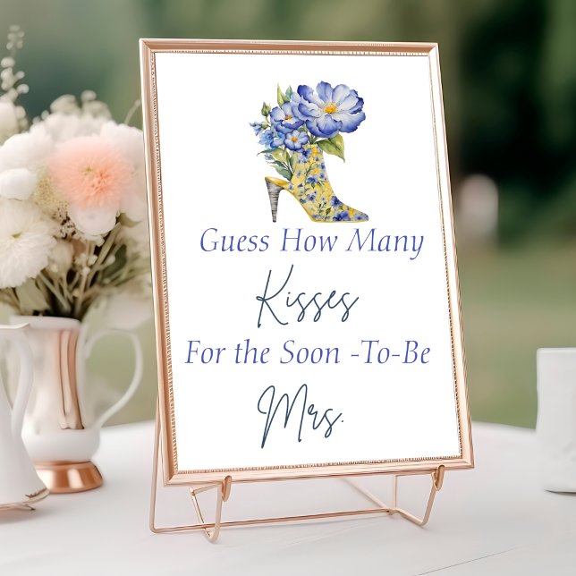 High-heel Guess How Many Kisses Bridal Shower Game Table Number (Creator Uploaded)