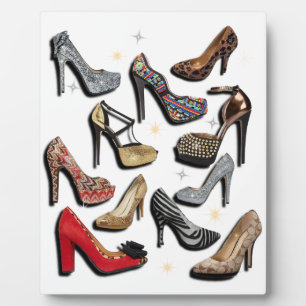 High Heel Shoe Collage Sparkle Fashion Pumps Plaque