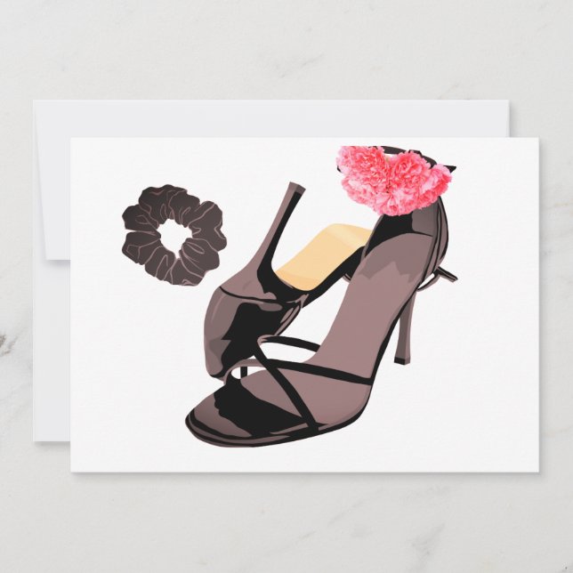 High Heel Shoe Couture Bridal Shower Invitation (Front)