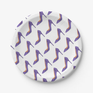 High Heel Shoe in Ultra Violet Paper Plate