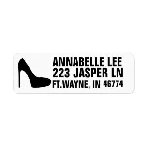 HIGH HEEL SHOE RETURN ADDRESS LABELS