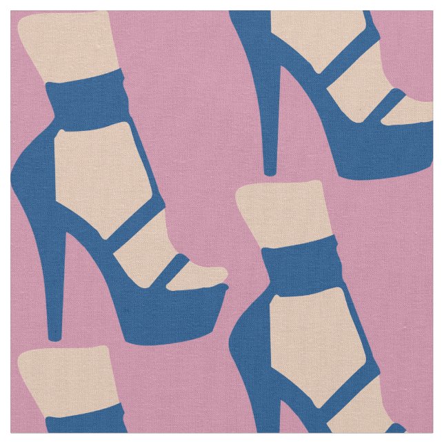 High Heel Shoe Thunder_Cove  Fabric (Close Up)