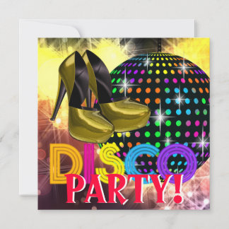 High Heel Shoes Disco Party Invitations