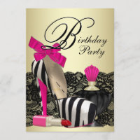 High Heel Shoes Hot Pink Zebra Party