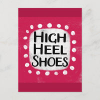 High Heel Shoes Postcard