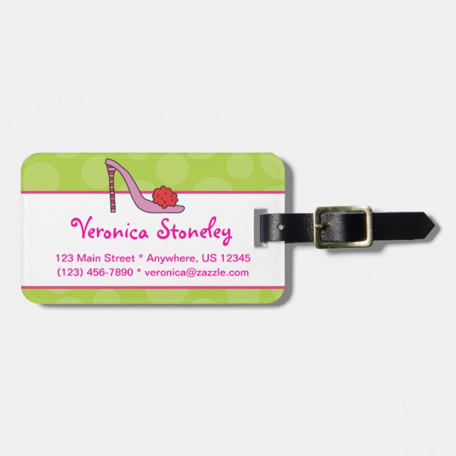 High Heel Stiletto Shoe Luggage Tag (Front Horizontal)