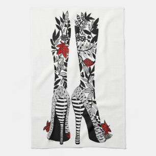High Heeled Shoes Kitchen Towel
