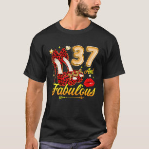 High Heels 1986 Floral 37 And Fabulous 37Th Birthd T-Shirt