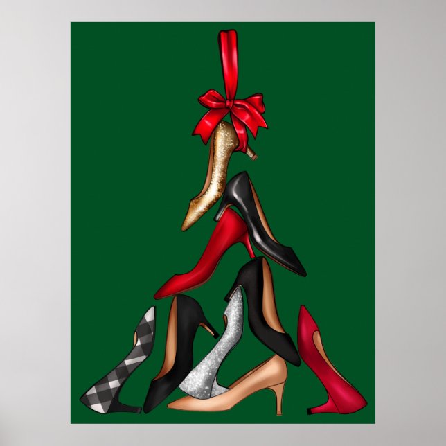 High Heels Christmas Tree Poster (Front)