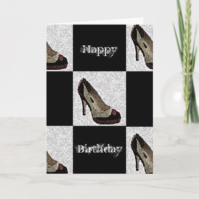 High Heels Happy Birthday Card (Front)