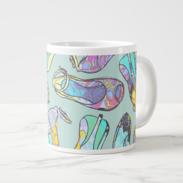 High Heels Large Coffee Mug (Front Right)
