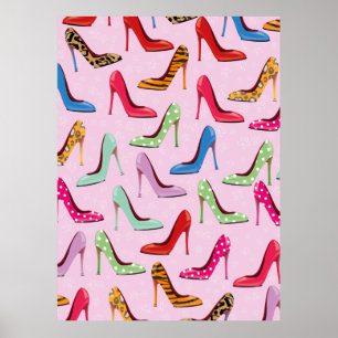 high heels Pattern Poster