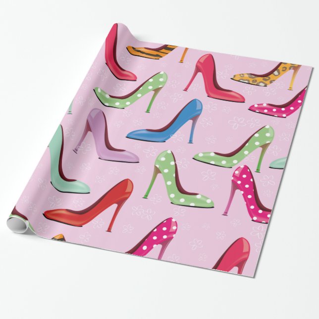 high heels Pattern Wrapping Paper (Unrolled)