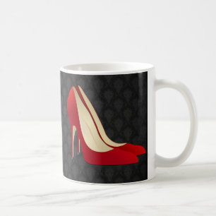high heels red coffee mug