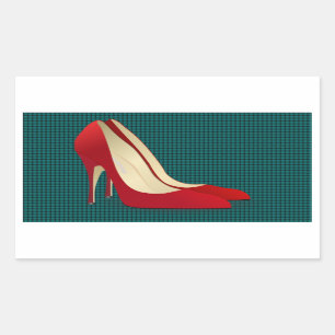 high heels red rectangular sticker