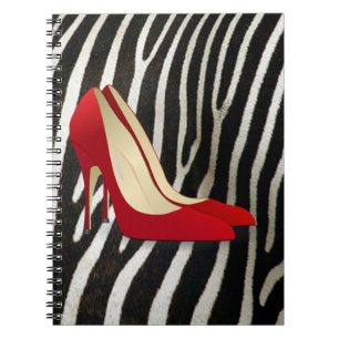high heels red spiral notebook