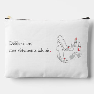 High heels, sunglasses : Line Art Cosmetic Pouch
