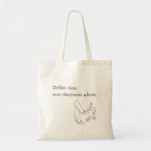High heels, sunglasses : Line Art Tote Bag