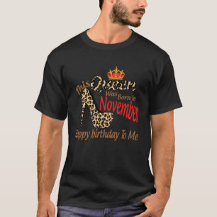 High Heels Womens Leopard This Queen Was Born In N T-Shirt