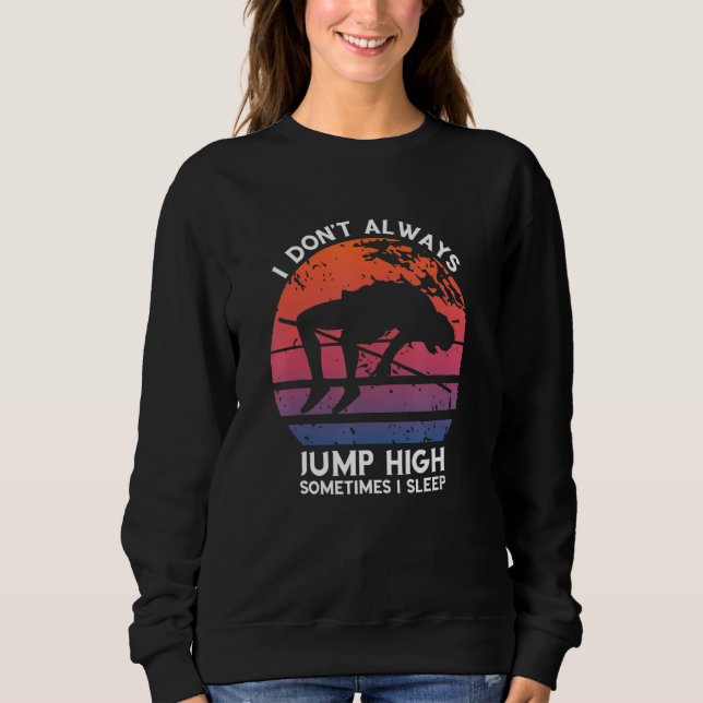 High Jump Retro Sometimes I Sleep High Jumping Hig Sweatshirt (Front)