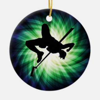 High Jump Silhouette; Cool Ceramic Tree Decoration