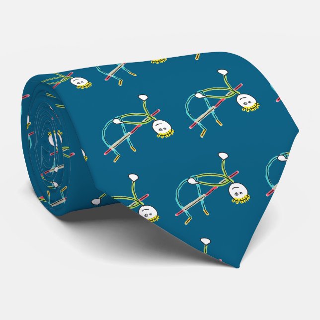 High Jump Stickman Tie (Rolled)