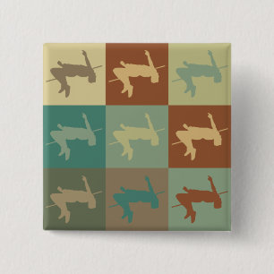 High Jumping Pop Art 15 Cm Square Badge