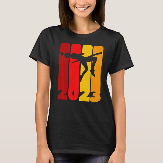 High Jumping Training and Athletes 2023 High Jump T-Shirt (Front)