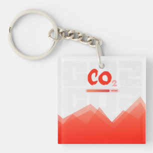 High levels of carbon dioxide pollution,colorful  key ring
