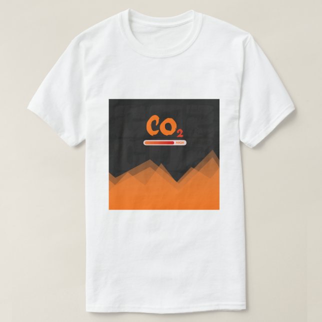 High levels of carbon dioxide pollution,colourful  T-Shirt (Design Front)