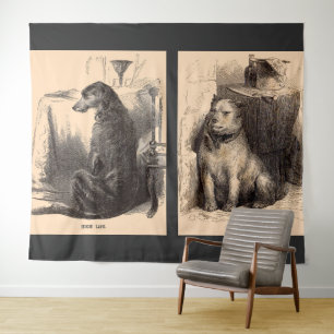 high life dog, low life dog tapestry