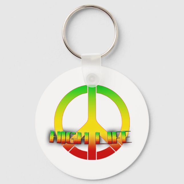High Life Key-Chain (Rastafarian Love) Key Ring (Front)