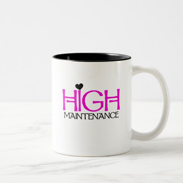High Maintenance Tshirts and Gifts Two-Tone Coffee Mug (Right)