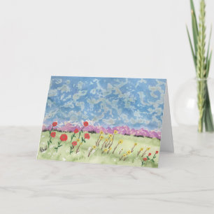 High Mountain Summer Landscape Thank You Card