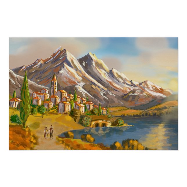 High mountain village poster (Front)