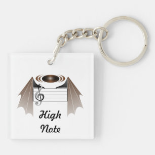 High Note Bat Favourite Song Key Ring