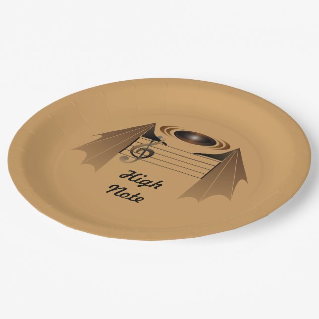 High Note Bat Favourite Song Paper Plate (Angled)