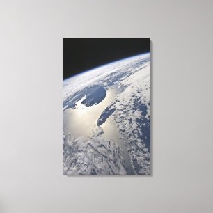 High-oblique view of the Gaspe Peninsula Canvas Print