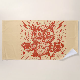 High on Caffeine & Emotions Beach Towel
